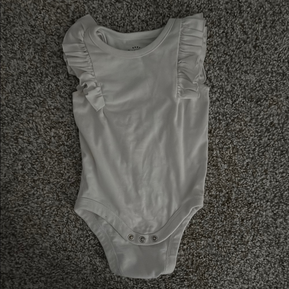 Cat & Jack White Ruffled Bodysuit